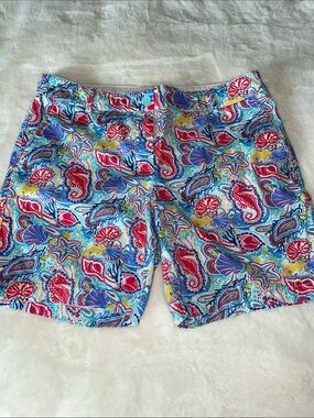 Talbots size 8 colorful ocean life print shorts